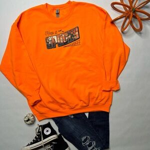 Custom Halloween sweatshirt in orange